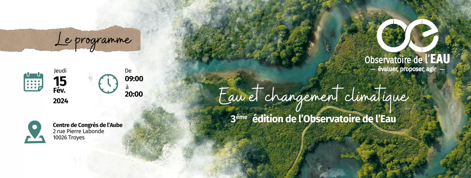 3ème édition de l'Observatoire de l'eau : Eau et changement Climatique