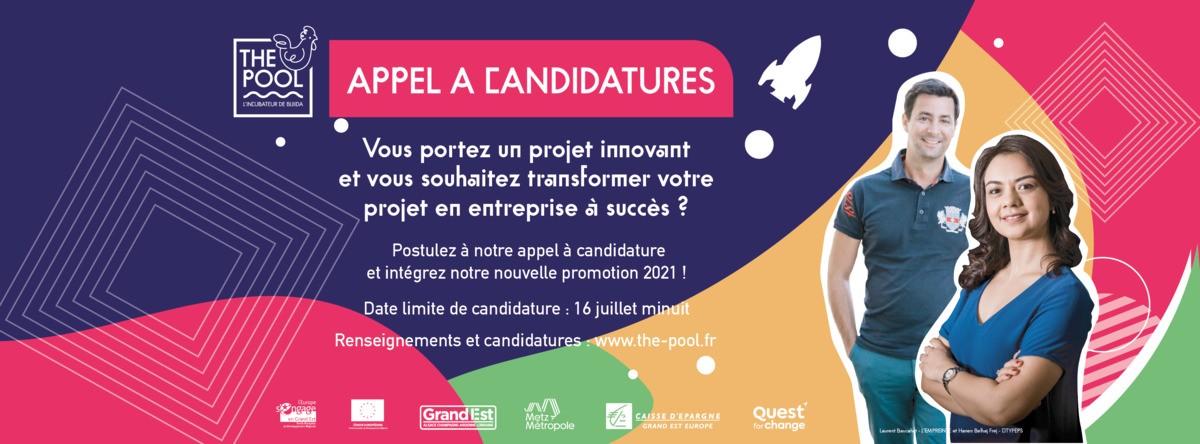 APPEL A CANDIDATURES -INCUBATEUR THE POOL