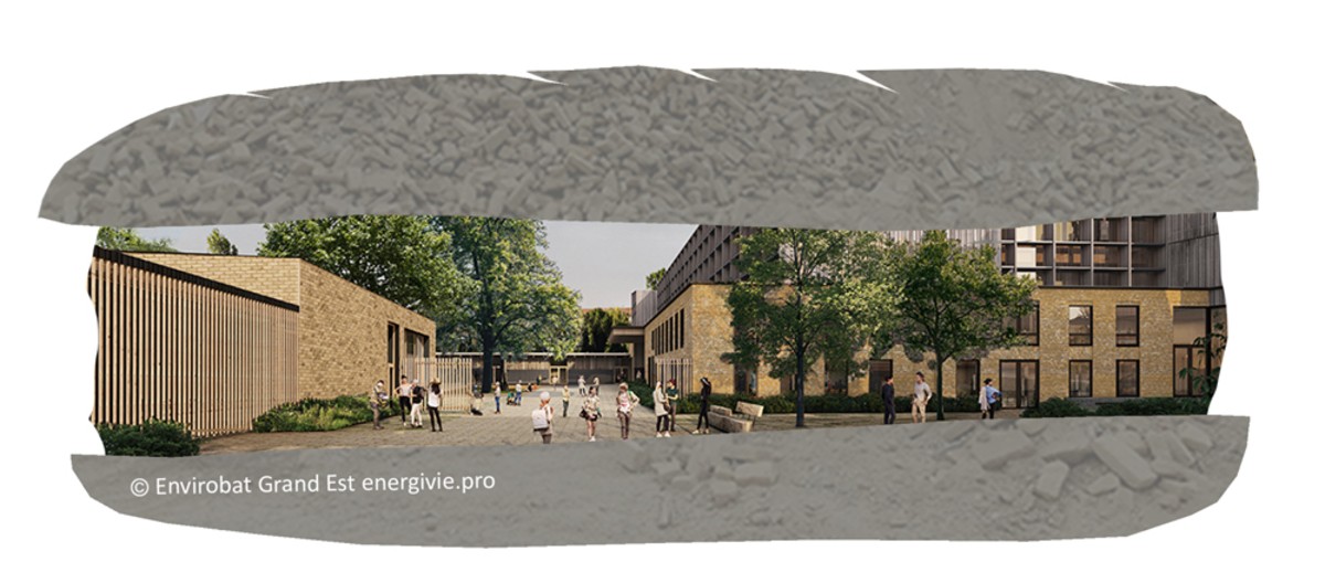 Sandwich du bâtiment durable : Réemploi pour la construction d'un collège à Strasbourg 